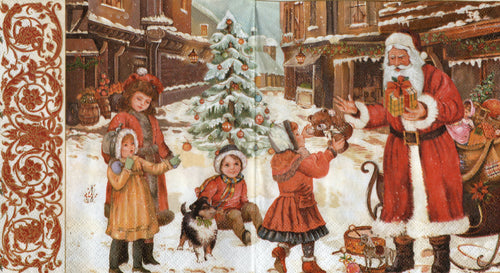 Servetel de Colectie Craciun pentru Tehnica Decoupage Colectionari Retro Gift Christmas Time 33x33 cm