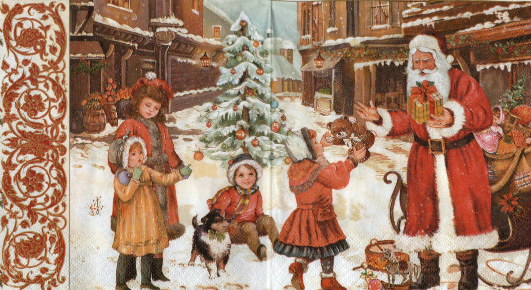 Servetel de Colectie Craciun pentru Tehnica Decoupage Colectionari Retro Gift Christmas Time 33x33 cm