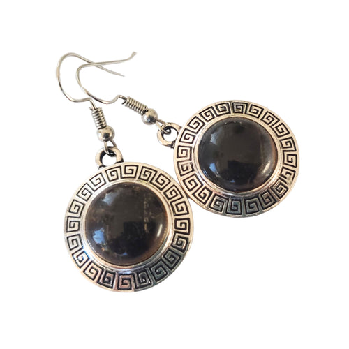 Bijuterii Set de Cercei Atarnatori Cabochon Rotund din Piatra Semipretioasa Ochi de Tigru Reach