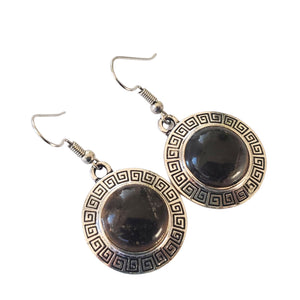 Bijuterii Set de Cercei Atarnatori Cabochon Rotund din Piatra Semipretioasa Ochi de Tigru Reach pietre semipretioase