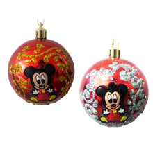 Încărcați imaginea în Galerie, Set 2 Globuri de Craciun Disney Baby Mickey Mouse Argintiu-Auriu de 5 cm