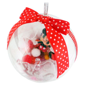 Glob de Craciun Brad Pom pentru Copii cu Figurina Disney Mickey Mouse Rosu de 14 cm Baieti