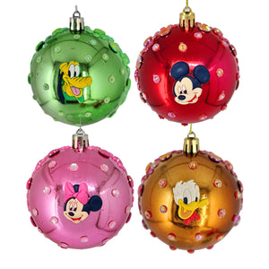 Set Globuri de Craciun Disney pentru Copii Brad Pom Clubul lui Mickey Mouse 4 buc 8 cm Pluto