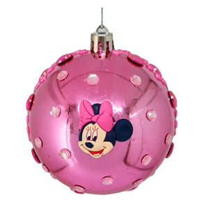 Set Globuri de Craciun Disney pentru Copii Brad Pom Clubul lui Mickey Mouse 4 buc 8 cm Minnie Roz