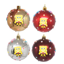 Încărcați imaginea în Galerie, Set Globuri de Craciun Disney pentru Copii Brad Pom Sponge Bob Pantaloni Patrati Buretel 4 buc 8 cm Sarbatori