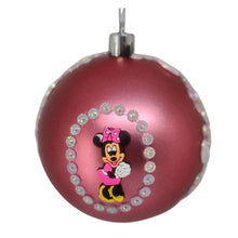 Încărcați imaginea în Galerie, Set Globuri de Craciun Disney pentru Copii Brad Pom Minnie Mouse Pink Happy 4 buc 8 cm Cadou fetite