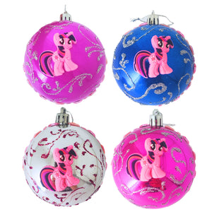 Set Globuri de Craciun Disney pentru Copii Brad Pom My Little Pony Micii Ponei Pinky Pie 4 buc 8 cm FETITE