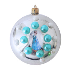 Încărcați imaginea în Galerie, Set Globuri de Craciun Disney pentru Copii Brad Pom Princess Team Turcoaz Glass Alice Cenusaresa Jasmine Elsa 4 buc 8 cm Frozen Regatul de Gheata Regina