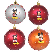 Încărcați imaginea în Galerie, Set Globuri de Craciun Disney pentru Copii Brad Pom Mickey Mouse Lucky Yellow Shoes 4 buc 8 cm
