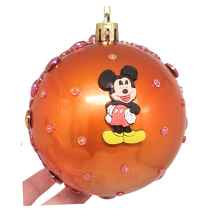 Set Globuri de Craciun Disney pentru Copii Brad Pom Mickey Mouse Lucky Yellow Shoes 4 buc 8 cm Clubul