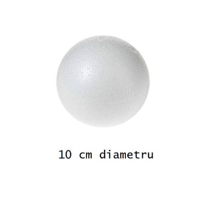 Glob din Polistiren Bila Minge Sfera Blank Rotund 100 mm Craciun 1 buc