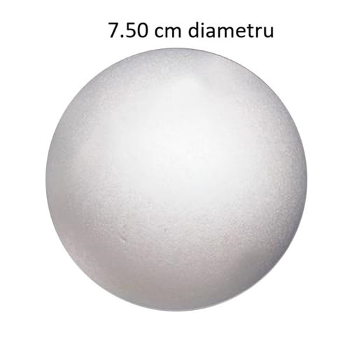 Glob din Polistiren Bila Minge Sfera Rotund 75 mm 7.50 cm pentru Craciun 1 buc Blank
