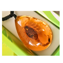 Încărcați imaginea în Galerie, Colier cu Pandantiv din Snur Impletit cu Insecta Reala Naturala in Cutie Cadou Domni Barbati Scorpion Auriu-Rasina 35x45 mm