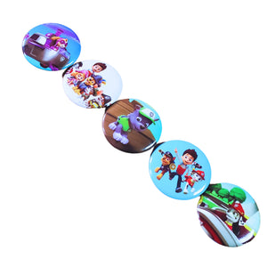 Insigne Brose Rotunde pentru Copii Set 5 Bucati Disney de Ghiozdan Paw Patrol Patrula Catelusilor 30 mm 30 mm de scoala fetite baieti