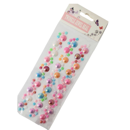 Margele Cristal Adezive Autocolante de Lipit Hobby Strasuri Sticker Perle Multicolore Rotunde