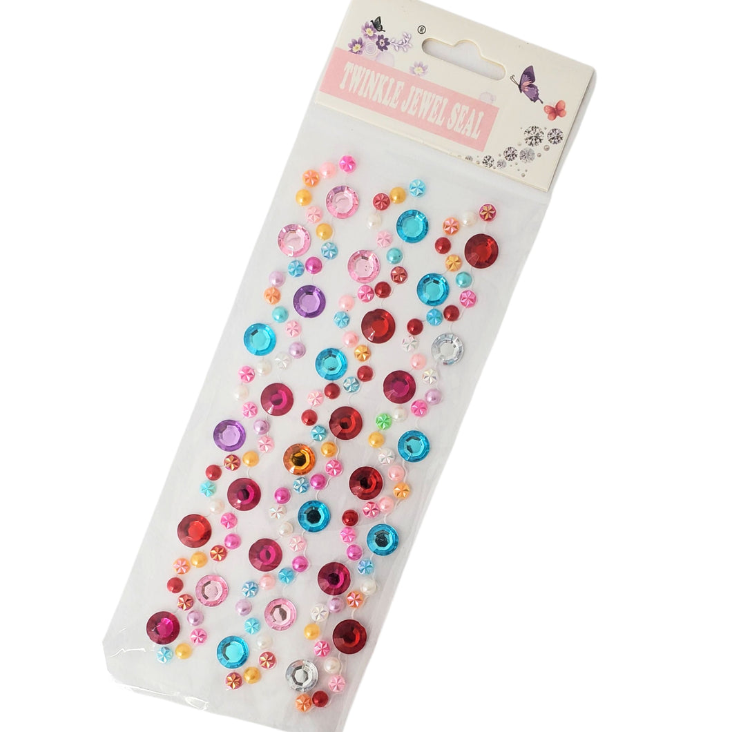 Margele Adezive Autocolante de Lipit Hobby Cristale cu Strasuri Rotunde Colorate Multicolore Sticker