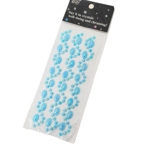Margele Adezive Autocolante de Lipit Hobby Cristale cu Strasuri Rotunde si Perle Baroc Albastre Sticker