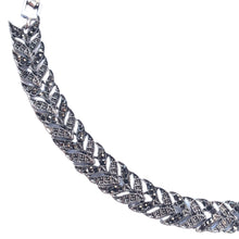 Încărcați imaginea în Galerie, Bijuterie Bratara de Mana cu Marcasite Sticla Cristale Argint Tibetan Ghiocel Cadou Doamne Aspect Antichizat vintage