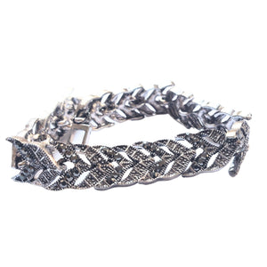 Bijuterie Bratara de Mana cu Marcasite Sticla Cristale Argint Tibetan Ghiocel Cadou Doamne Strasuri