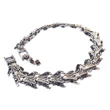 Încărcați imaginea în Galerie, Bijuterie Bratara de Mana cu Marcasite Sticla Cristale Argint Tibetan Crin Imperial Cadou Doamne Strasuri Domnisoare