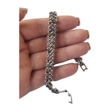 Încărcați imaginea în Galerie, Bijuterie Bratara de Mana cu Marcasite Sticla Cristale Argint Tibetan Infinit Cadou Doamne