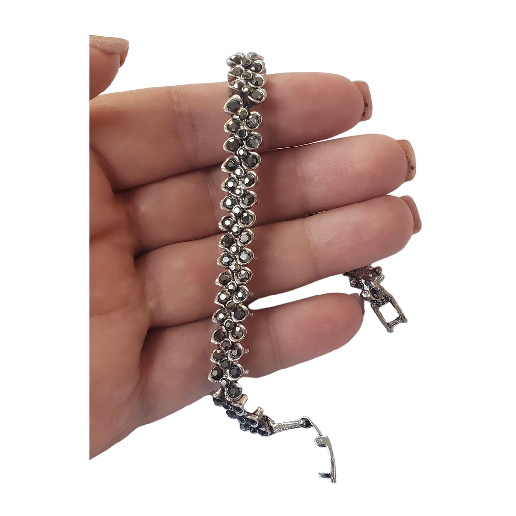 Bijuterie Bratara de Mana cu Marcasite Sticla Cristale Argint Tibetan Infinit Cadou Doamne