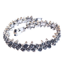 Încărcați imaginea în Galerie, Bijuterie Bratara de Mana cu Marcasite Sticla Cristale Argint Tibetan Infinit Cadou Doamne Strasuri