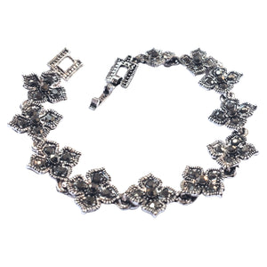 Bijuterie Bratara de Mana cu Marcasite Sticla Cristale Argint Tibetan Trifoi Norocos Cadou Doamne