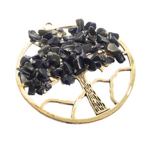 Încărcați imaginea în Galerie, Pandantiv din Pietre Semipretioase Copacul Vietii Tree of Life Piata Lunii Negre Margele Chips Spartura Piatra Semipretioasa