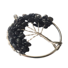 Încărcați imaginea în Galerie, Pandantiv din Pietre Semipretioase Copacul Vietii Tree of Life cu Onix Negru Margele Chips Spartura Piatra Semipretioasa