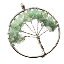Încărcați imaginea în Galerie, Pandantiv din Pietre Semipretioase Copacul Vietii Tree of Life cu Aventurin Verde Margele Chips Spartura