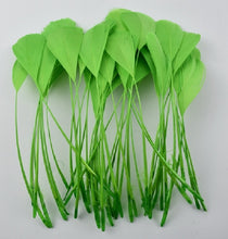 Încărcați imaginea în Galerie, Pene Fulgi de Gasca Inima Naturale Decorative Puf Lucru Manual Set Verde Fistic 12-16 cm 24 buc CraftDiy