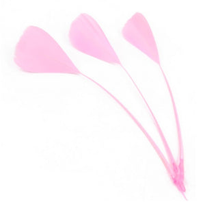 Pene Fulgi de Gasca Inima Naturale Decorative Puf Lucru Manual Set Roz Pal Deschis 12-16 cm 20-22 buc Hobby