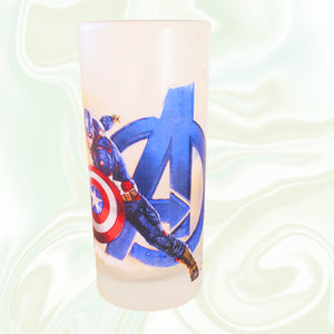 Pahar din Sticla de Vin sau Apa cu Superhero Marvel de Apa cu Supereroi Avengers Captain Capitanul America Set pahare Cadou Baieti Fete