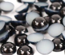 Încărcați imaginea în Galerie, Perle Decorative Jumatati Margele de Lipit Cabochon Negru Black 12 mm Diametru Set de 50 buc Craft Hobby Art