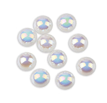 Încărcați imaginea în Galerie, Perle Decorative Jumatati Margele de Lipit Cabochon Alb Lucios 12 mm Diametru Set de 50 buc Hobby Craft