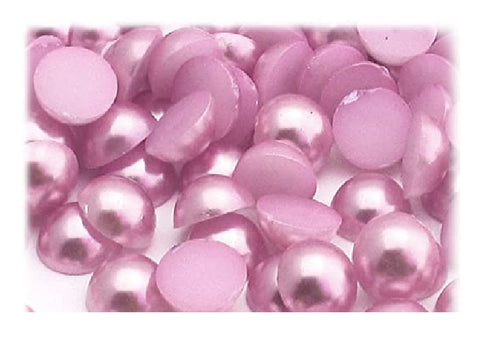 Perle Decorative Jumatati Margele de Lipit Cabochon  Roz Flamingo 12 mm Diametru Set de 50 buc