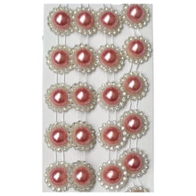 Încărcați imaginea în Galerie, Perle Decorative Jumatati Margele cu Strasuri de Lipit Cabochon Roz Deschis 20 mm Diametru Set de 10 buc
