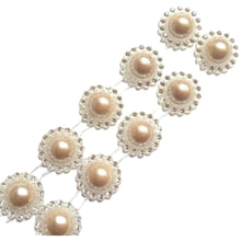 Încărcați imaginea în Galerie, Perle Decorative Jumatati Margele cu Strasuri de Lipit Cabochon Peach Piersica 20 mm Diametru Set de 10 buc