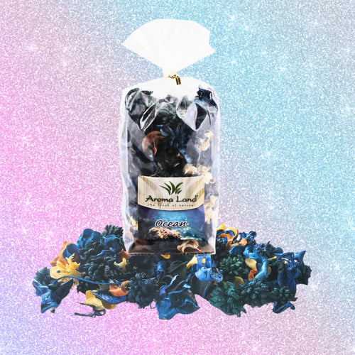 Set PotPourri de Plante  Decorative Aromate Naturale Uscate Ocean Fresh Parfumate Set Punga de 80 grame
