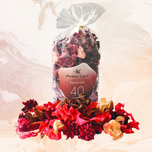 Set PotPourri de Plante Decorative Aromate Naturale Uscate Red Passion Punga Parfumate Set Punga de 80 grame