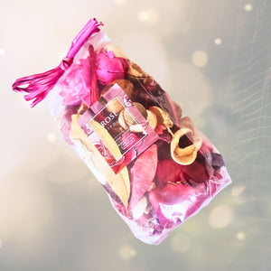 Set PotPourri de Plante Decorative Aromate Naturale Uscate Roses Trandafiri Fragrance Parfumate Set Punga de 100 grame Aromaterapie Realaxare esenta