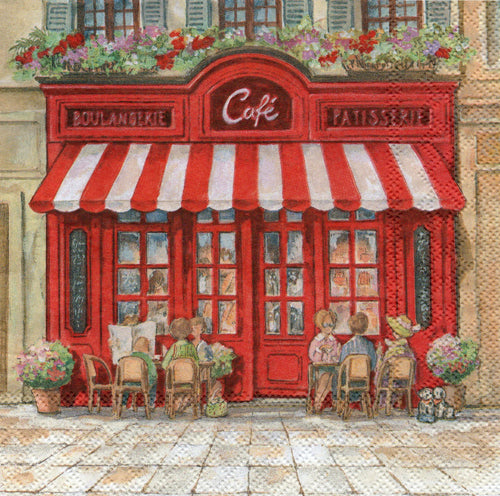 Servetel Decoupage de Colectie Vintage Cafe Boulangerie 33x33 cm