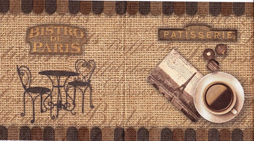 Servetel Decoupage de Colectie Vintage Bistro de Paris 33x33 cm