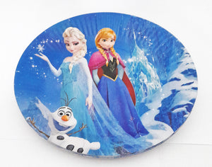 Set Farfurii de Petrecere Accesorii Party 10 buc Carton Elsa Ana Frozen II si Olaf 19 cm