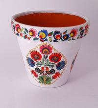 Încărcați imaginea în Galerie, Ghiveci Flori Ceramica Motiv Traditional Taranesti Etnice Multicolore
