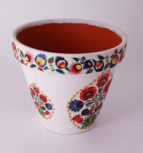 Încărcați imaginea în Galerie, Ghiveci Flori Ceramica Motiv Traditional Taranesti Etnice Multicolore