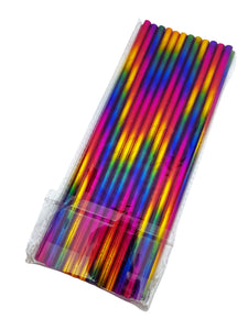 Paie din Carton Set 25 buc Petrecere Party Cocktail Multicolore Metalizat