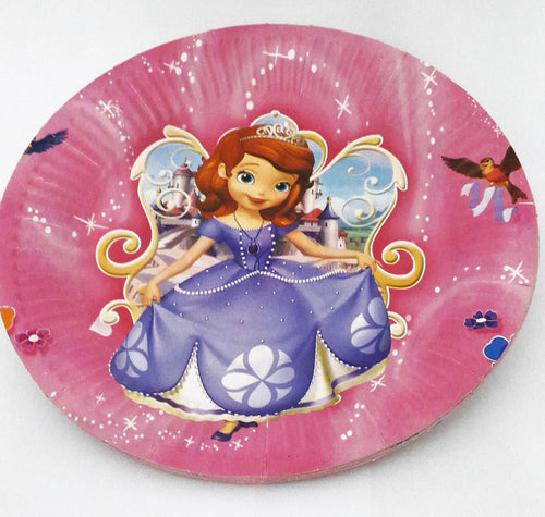 Farfurii din Carton de Petrecere Party Copii Set 10 buc Disney Printesa Sofia Intai the First de18,5