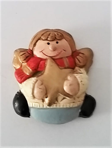 Craciun Decoratiune Magnet Inger cu steluta  lu''Mosu